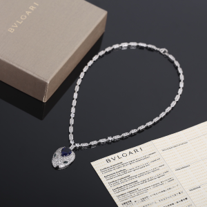 Bvlgari Bulgari Serpenti White Gold Pendant Necklaces with Emerald Eyes Bvlgari Bulgari Serpenti White Gold Pendant Necklaces with Emerald Eyes