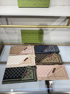 Gucci Brown GG Wool Scarf