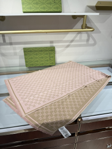 Gucci Pink GG Wool Scarf