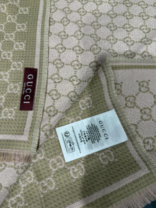 Gucci Pink GG Wool Scarf