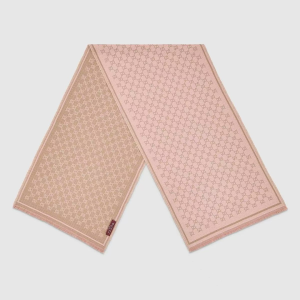 Gucci Pink GG Wool Scarf