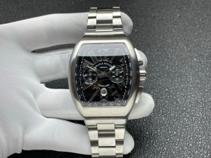 Franck Muller Vanguard V45 Automatic Steel Black Dial White Gold Watch Franck Muller Vanguard V45 Automatic Steel Black Dial White Gold Watch