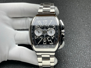 Franck Muller Vanguard V45 Automatic Steel Black Dial White Gold Watch Franck Muller Vanguard V45 Automatic Steel Black Dial White Gold Watch