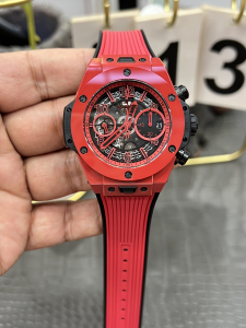 Hublot Big Bang Unico Red Ceramic and Strap Watch Hublot Big Bang Unico Red Ceramic and Strap Watch
