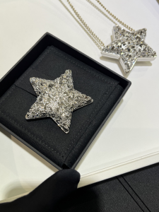 Chanel Crystals CC Star Brooch