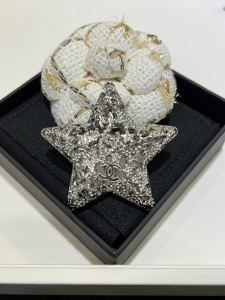 Chanel Crystals CC Star Brooch