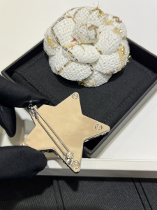 Chanel Crystals CC Star Brooch