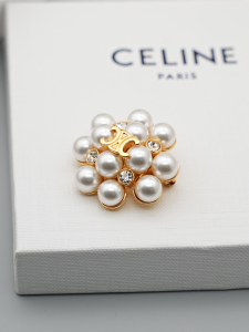 Celine Les Perles Strass Pearls Brooch