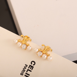 Celine Triomphe Pearls Earrings