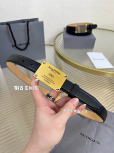 Balenciaga Logo Lola Black Smooth Calfskin Leather Belt 25MM Balenciaga Logo Lola Black Smooth Calfskin Leather Belt 25MM