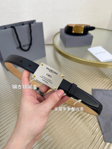 Balenciaga Logo Lola Black Smooth Calfskin Leather Belt 25MM Balenciaga Logo Lola Black Smooth Calfskin Leather Belt 25MM