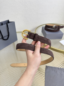 Balenciaga Rodeo Dark Brown Suede Calfskin Leather Belt 25MM Balenciaga Rodeo Dark Brown Suede Calfskin Leather Belt 25MM