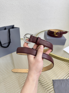 Balenciaga Rodeo Red Calfskin Leather Belt 25MM Balenciaga Rodeo Red Calfskin Leather Belt 25MM