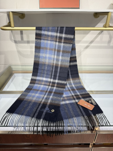 Loro Piana Wool Cashmere Shawl Scarf Blue Loro Piana Wool Cashmere Shawl Scarf Blue