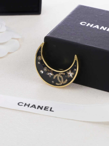 Chanel CC Half Moon Brooch
