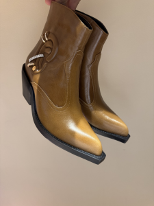 Schiaparelli Khaki Calfskin Leather Riding Ankle Boots Schiaparelli Khaki Calfskin Leather Riding Ankle Boots