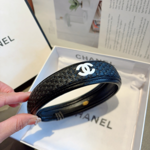 Chanel CC Logo Black Headbands