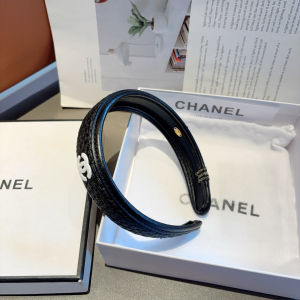 Chanel CC Logo Black Headbands