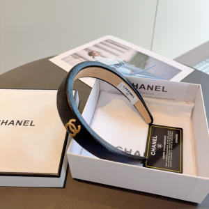 Chanel CC Logo Black Headbands