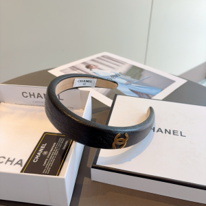 Chanel CC Logo Black Headbands
