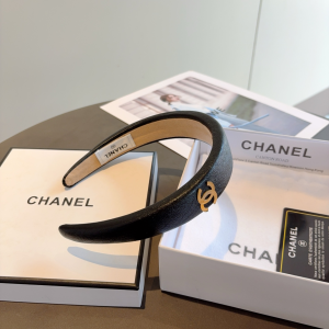 Chanel CC Logo Black Headbands