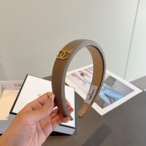 Chanel CC Logo Gray Headbands