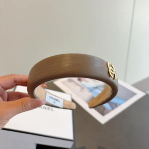 Chanel CC Logo Gray Headbands