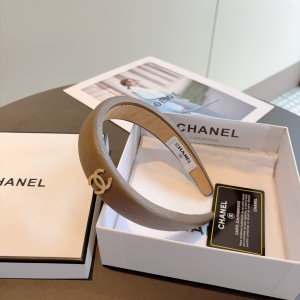 Chanel CC Logo Gray Headbands