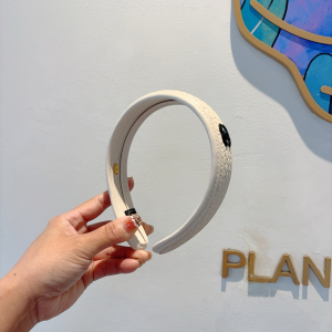 Chanel CC Logo White Headbands