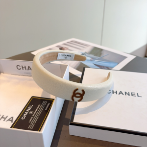 Chanel CC Logo White Headbands