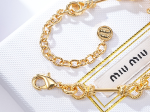 Miu Miu Gold Metal Bracelets