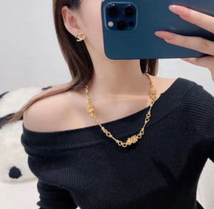 Miu Miu Gold Metal Necklaces