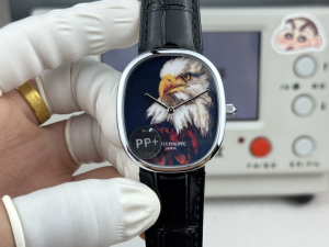 Patek Philippe Golden Ellipse Bald Eagle Dial Watch Black Crocodile Leather Strap Patek Philippe Golden Ellipse Bald Eagle Dial Watch Black Crocodile Leather Strap