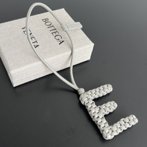 Bottega Veneta Letter E Bag Charm Light Gray Bottega Veneta Letter E Bag Charm Light Gray