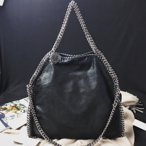 Stella McCartney Medium Falabella Tote Shoulder Bag Black Faux Leather Stella McCartney Medium Falabella Tote Shoulder Bag Black Faux Leather