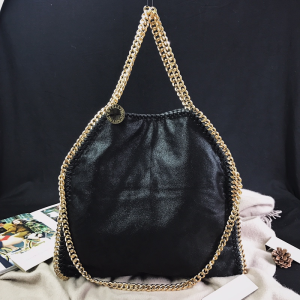 Stella McCartney Medium Falabella Tote Shoulder Bag Black Faux Leather Stella McCartney Medium Falabella Tote Shoulder Bag Black Faux Leather