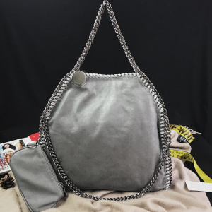 Stella McCartney Medium Falabella Tote Shoulder Bag Grey Faux Leather Stella McCartney Medium Falabella Tote Shoulder Bag Grey Faux Leather