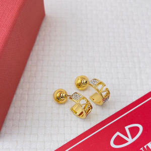 Valentino Orecchini Vlogo Signature Metal and Swarovski Crystal Earrings Valentino Orecchini Vlogo Signature Metal and Swarovski Crystal Earrings