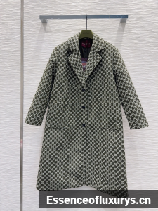 Gucci Green and White GG Cotton Coat Gucci Green and White GG Cotton Coat