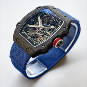 Richard Mille RM6702 Automatic Winding Carbon Extra Flat Alexis Pinturault Edition Watch Blue Strap Richard Mille RM6702 Automatic Winding Carbon Extra Flat Alexis Pinturault Edition Watch Blue Strap