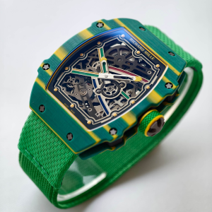 Richard Mille RM6702 Automatic Winding Carbon Extra Flat Alexis Pinturault Edition Watch Green Strap Richard Mille RM6702 Automatic Winding Carbon Extra Flat Alexis Pinturault Edition Watch Green Strap