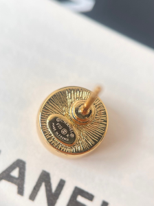 Chanel CC Logo Round Earrings