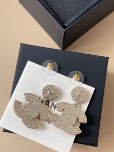 Chanel Pink CC Logo Pendant Earrings