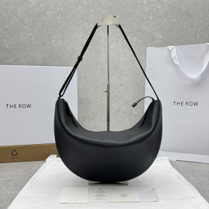 The Row Large Jouvette Black Leather Hobo Shoulder Crossbody Bag The Row Large Jouvette Black Leather Hobo Shoulder Crossbody Bag