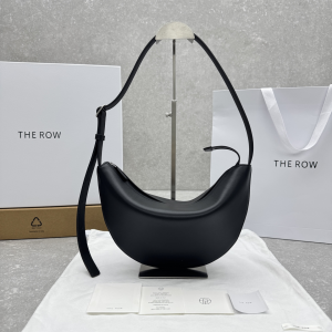 The Row Small Jouvette Black Leather Hobo Shoulder Crossbody Bag The Row Small Jouvette Black Leather Hobo Shoulder Crossbody Bag