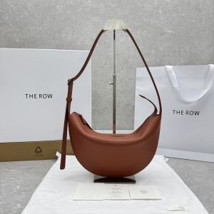 The Row Small Jouvette Brown Leather Hobo Shoulder Crossbody Bag The Row Small Jouvette Brown Leather Hobo Shoulder Crossbody Bag