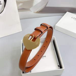 Celine Triomphe Pin Buckle Small Leather Belt Brown Celine Triomphe Pin Buckle Small Leather Belt Brown