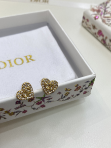 Dior Clair D Lune Stud Metal and Gold Crystals Earrings Dior Clair D Lune Stud Metal and Gold Crystals Earrings