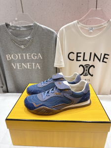 Fendi Wave Pulse Low Tops Sneaker Denim Blue Fabric Fendi Wave Pulse Low Tops Sneaker Denim Blue Fabric