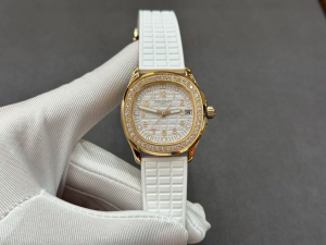 Patek Philippe Aquanaut Luce White Dial Diamond Bezel Ladies Watch Patek Philippe Aquanaut Luce White Dial Diamond Bezel Ladies Watch